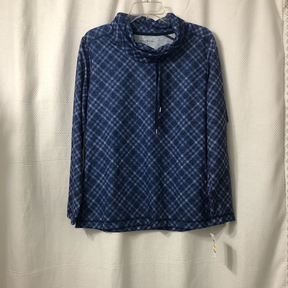NWT Karen Scott Sport Funnel Neck Pullover